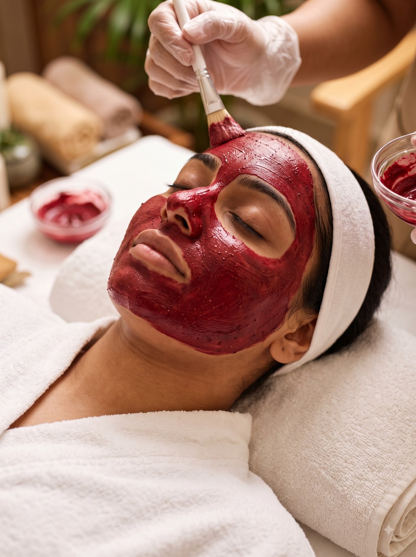 Red velvet facial