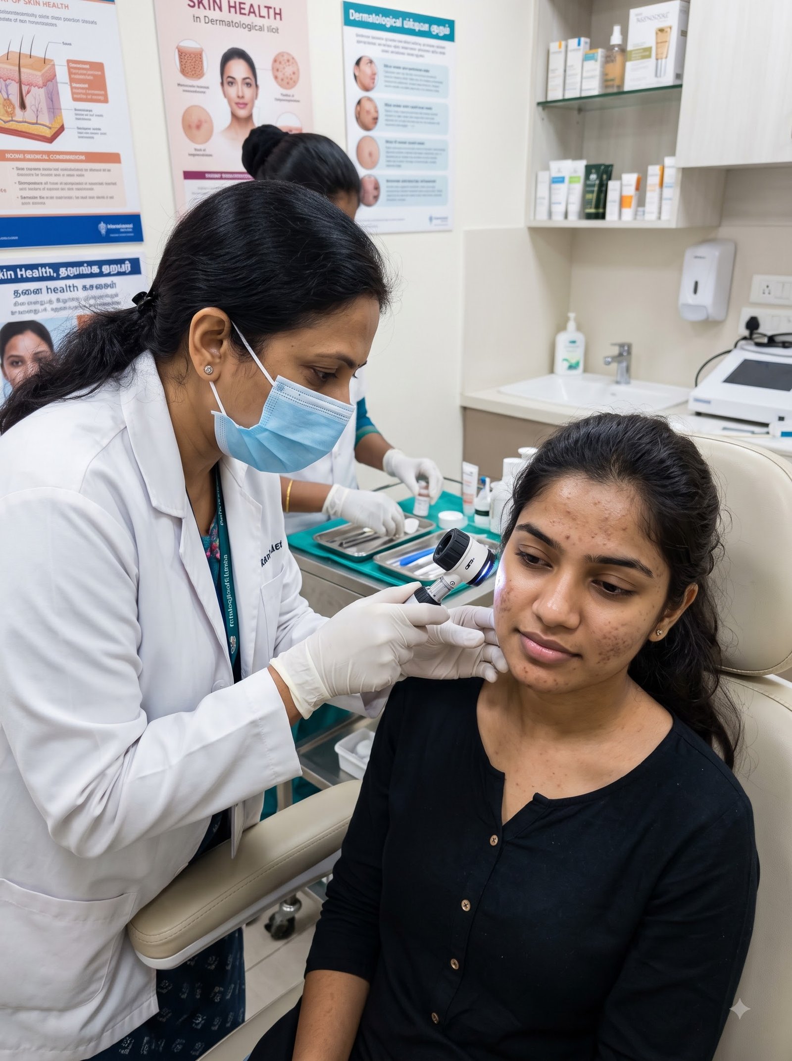 Skin pH examination